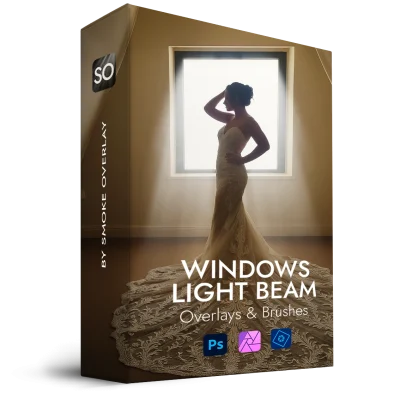 Windows light beam overlays and brush pack